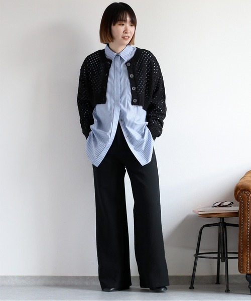 cepo（セポ）の「〈セットアイテム〉マルチウェイシャツレイヤーアンサンブル（シャツ/ブラウス・レディース・イエロー/ブラック/オフホワイト・M）」の5枚目の写真
