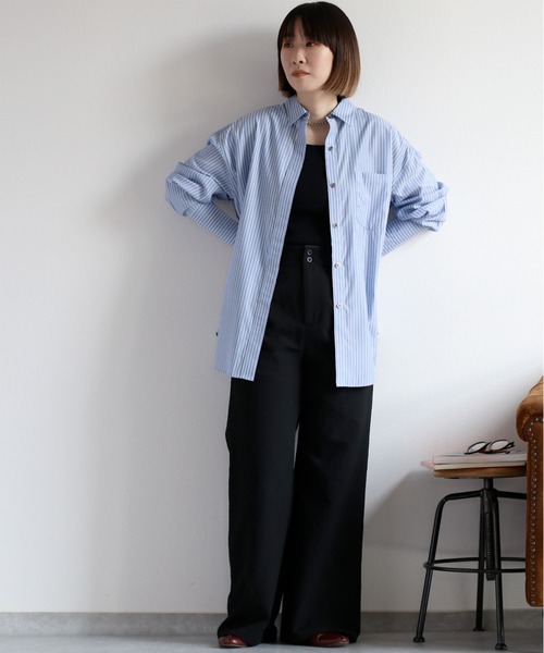 cepo（セポ）の「〈セットアイテム〉マルチウェイシャツレイヤーアンサンブル（シャツ/ブラウス・レディース・イエロー/ブラック/オフホワイト・M）」の8枚目の写真