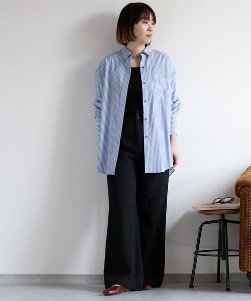 cepo（セポ）の「〈セットアイテム〉マルチウェイシャツレイヤーアンサンブル（シャツ/ブラウス・レディース・イエロー/ブラック/オフホワイト・M）」の9枚目の写真