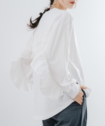 【refinedworks】甘すぎない フリル デザイン が 魅力的な カットソー !