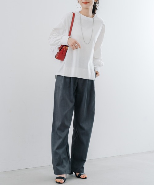 refinedworks（リファインドワークス）の「【refinedworks】甘すぎない フリル デザイン が 魅力的な カットソー ！（Tシャツ/カットソー・レディース・ブラック/オフホワイト・FREE）」の19枚目の写真