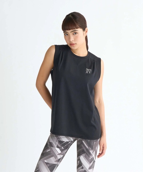 ROXY(ロキシー)の「TAP THE TALENT /ロキシーロゴ袖口デザインタンクトップ(タンクトップ・レディース・ホワイト/ブラック/オレンジ・SMALL/MEDIUM/LARGE)」の1枚目の写真
