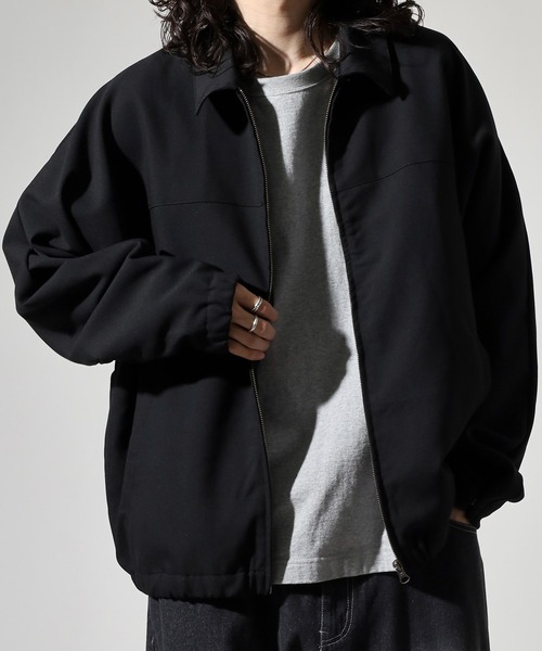 SMUK リバーシブルファーブルゾン　ドルマンスリーブ　美品　ボリューム袖 セール】Dolman sleeve full zip blouson / ドルマンスリーブ