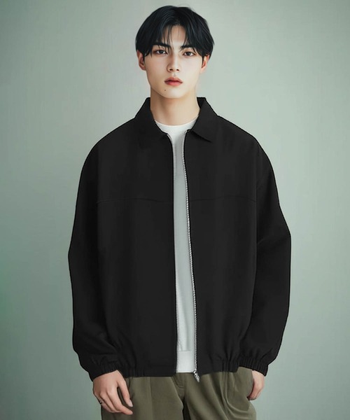美品　ジョエブ　ブルゾンジャケット黒　ドルマンスリーブ　ボレロ　ジャージー セール】Dolman sleeve full zip blouson / ドルマンスリーブ