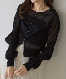 【ZOZO限定】シアーぽこぽこ袖カーデ