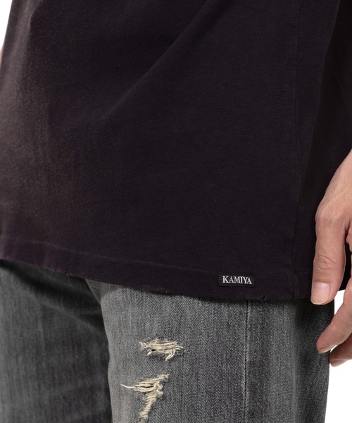 KAMIYA（カミヤ）の「“KMY-WOLF” Distressed T-shirt（Tシャツ/カットソー・メンズ・ブラウン/ブラック・S/M/L）」の14枚目の写真