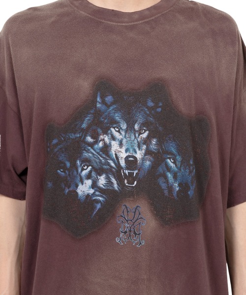 KAMIYA（カミヤ）の「“KMY-WOLF” Distressed T-shirt（Tシャツ