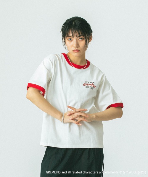 ROSE BUD（ローズバッド）の「【WEB・一部店舗限定/ROSE BUD LIMITED】GREMLINS RINGER S/S TEE（Tシャツ/カットソー・レディース・レッド/ブラック・ONE SIZE）」の11枚目の写真