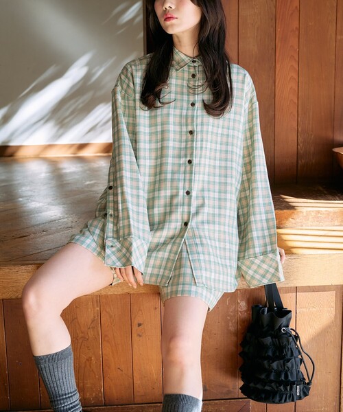 HARSH AND CRUEL 面白いオーバーシャツ チェック柄 MAISON SPECIAL(メゾンスペシャル)｜Random Checkered Oversized