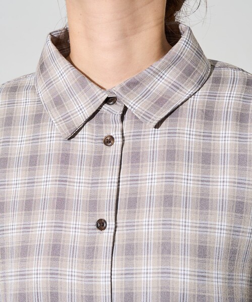 セール】限定展開 チェック柄 オーバー シャツ（セットアップ