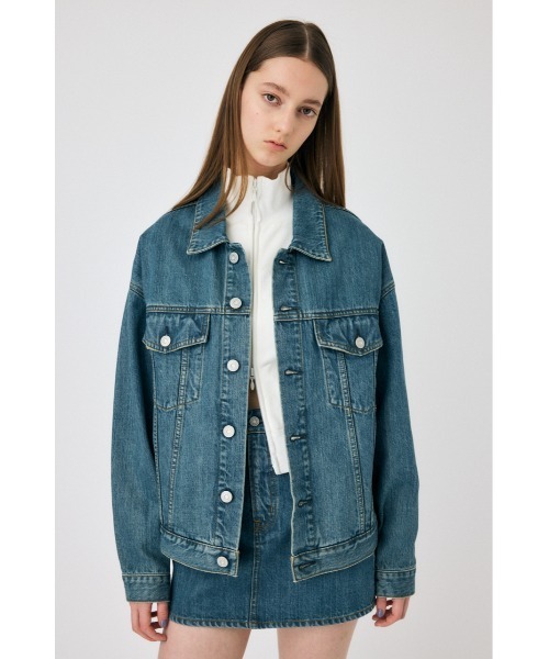MOUSSY（マウジー）の「TINTED DENIM ジャケット（デニムジャケット・レディース・ライトブルー/ブルー・FREE）」の10枚目の写真