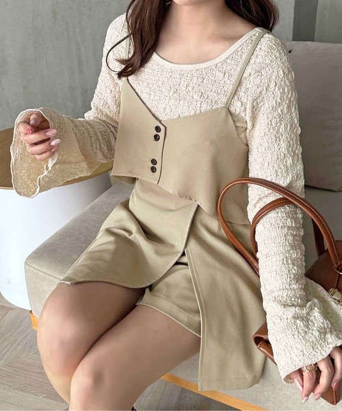 apres jour clair(アプレジュールクレア)の「【apres jour clair】フラワーシアーポコポコトップス【ZOZOTOWN限定アイテム】(Tシャツ/カットソー・レディース・ブラック/アイボリー・X-LARGE/フリー)」の7枚目の写真