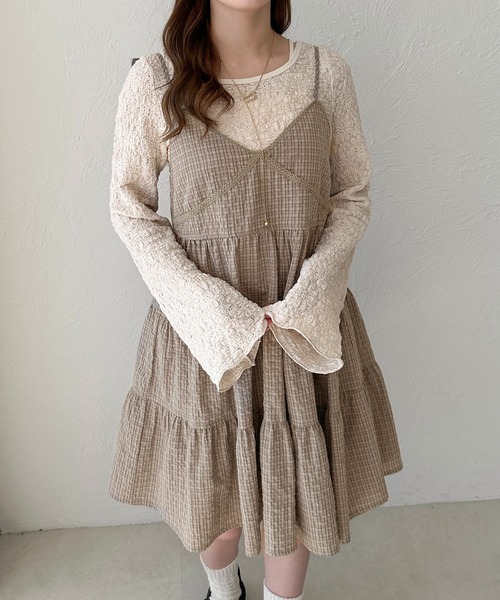 apres jour clair(アプレジュールクレア)の「【apres jour clair】フラワーシアーポコポコトップス【ZOZOTOWN限定アイテム】(Tシャツ/カットソー・レディース・ブラック/アイボリー・X-LARGE/フリー)」の19枚目の写真