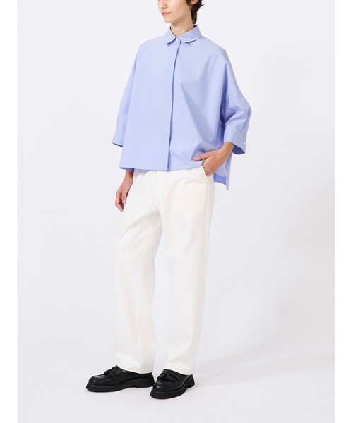 Mackintosh（マッキントッシュ）の「WHITELEY/SH（シャツ/ブラウス・レディース・ホワイト/サックスブルー・6）」の4枚目の写真