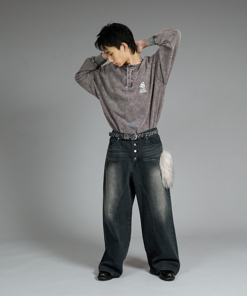 sedacle(セダクル)の「ボタンフライワイドカーブデニム(デニムパンツ・メンズ・インディゴブルー/ブルー/ブラック・SMALL/MEDIUM/LARGE)」の15枚目の写真