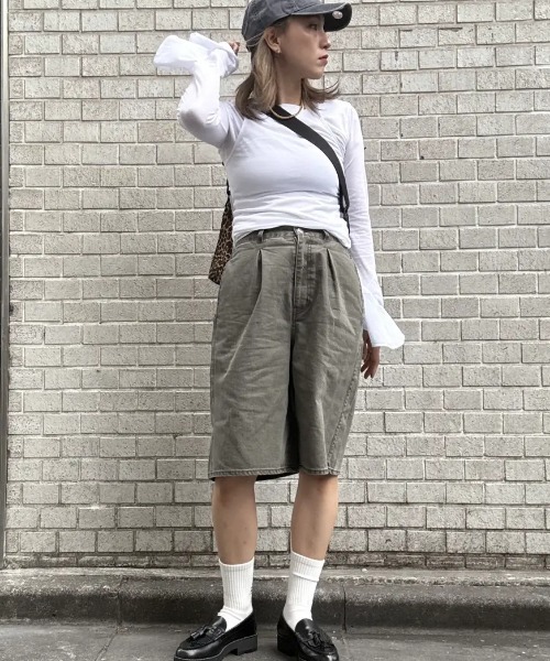 ROSE BUD（ローズバッド）の「(CREOLME)LAYERED TOPS（Tシャツ/カットソー・レディース・グレー/ホワイト・ONE SIZE）」の18枚目の写真
