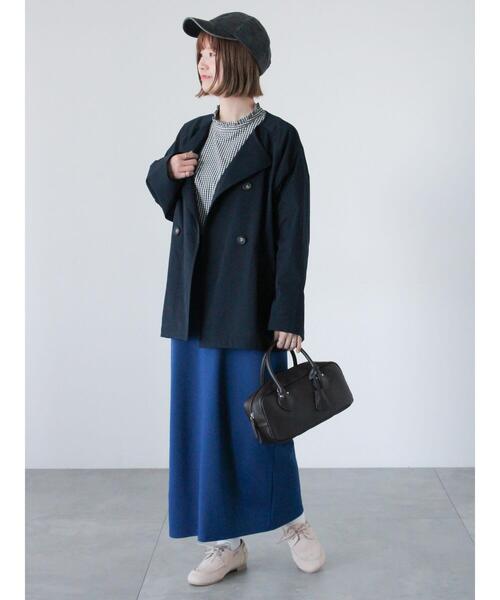 Lugnoncure(ルノンキュール)の「【撥水/防花粉】ノーカラーショートコート(その他アウター・レディース・オフホワイト/ネイビー/ベージュ・F)」の13枚目の写真