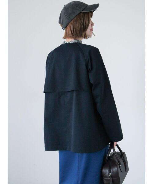 Lugnoncure(ルノンキュール)の「【撥水/防花粉】ノーカラーショートコート(その他アウター・レディース・オフホワイト/ネイビー/ベージュ・F)」の17枚目の写真