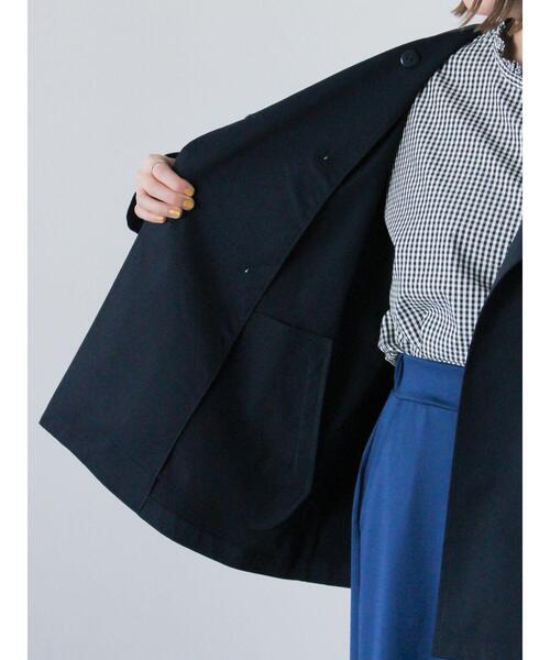 Lugnoncure(ルノンキュール)の「【撥水/防花粉】ノーカラーショートコート(その他アウター・レディース・オフホワイト/ネイビー/ベージュ・F)」の19枚目の写真