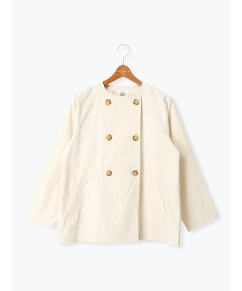 Lugnoncure(ルノンキュール)の「【撥水/防花粉】ノーカラーショートコート(その他アウター・レディース・オフホワイト/ネイビー/ベージュ・F)」の22枚目の写真