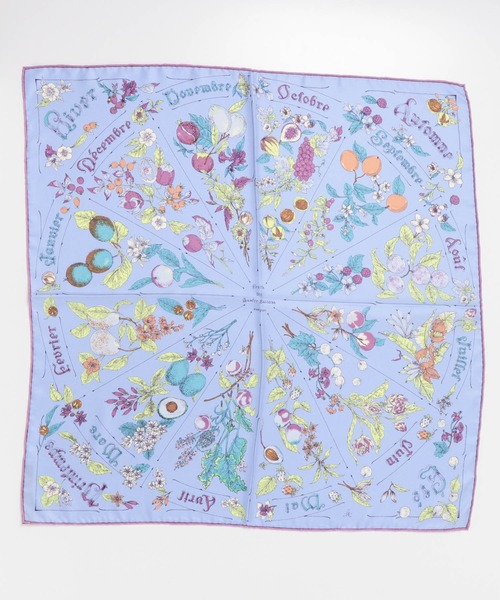 URBAN RESEARCH ROSSO WOMEN（アーバンリサーチ　ロッソ）の「manipuri　65シーズナルフルーツ（バンダナ/スカーフ・レディース・アイボリー/ブルー系その他・-）」の5枚目の写真