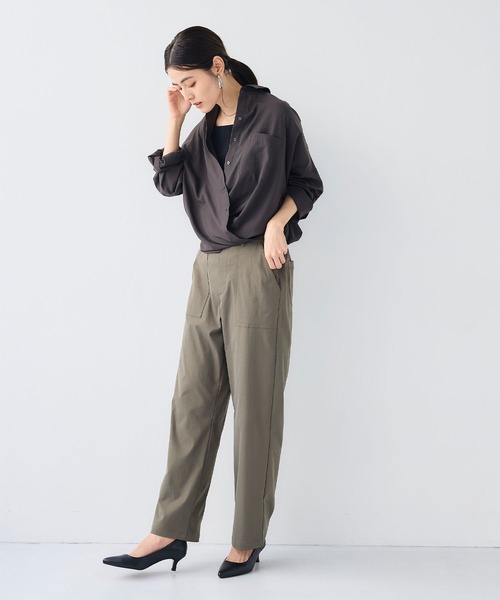 CROSS FUNCTION（クロスファンクション）の「《UVカット》サマ美え2wayカシュクールシャツ【CF/クロスファンクション】（シャツ/ブラウス・レディース・ライトピンク/ホワイト/モカ/チャコールグレー・LL/L/M）」の10枚目の写真