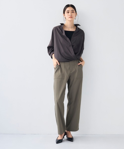 CROSS FUNCTION（クロスファンクション）の「《UVカット》サマ美え2wayカシュクールシャツ【CF/クロスファンクション】（シャツ/ブラウス・レディース・ライトピンク/ホワイト/モカ/チャコールグレー・LL/L/M）」の9枚目の写真