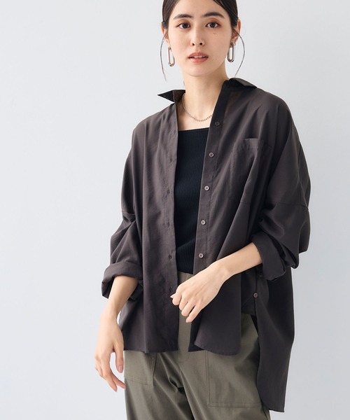 CROSS FUNCTION（クロスファンクション）の「《UVカット》サマ美え2wayカシュクールシャツ【CF/クロスファンクション】（シャツ/ブラウス・レディース・ライトピンク/ホワイト/モカ/チャコールグレー・LL/L/M）」の16枚目の写真