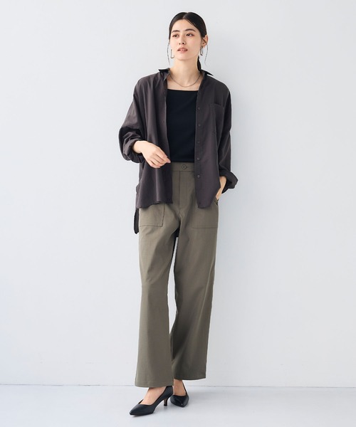 CROSS FUNCTION（クロスファンクション）の「《UVカット》サマ美え2wayカシュクールシャツ【CF/クロスファンクション】（シャツ/ブラウス・レディース・ライトピンク/ホワイト/モカ/チャコールグレー・LL/L/M）」の21枚目の写真