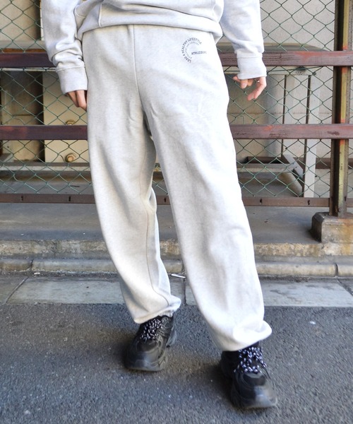 MODISH GAZE(モディシュガゼ)の「【MODISH GAZE】裏毛スウェットパンツ(ATHLEISURE)(スウェットパンツ・レディース・グリーン/オートミール/ネイビー/杢グレー/ブラック・MEDIUM)」の3枚目の写真
