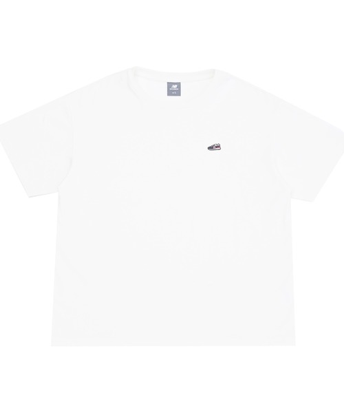 NEW BALANCE（ニューバランス）の「シューパッチショートスリーブTシャツ（Tシャツ/カットソー・レディース・ライトグレー/オフホワイト/ブルー/ライトイエロー・SMALL/MEDIUM/LARGE/X-LARGE）」の15枚目の写真