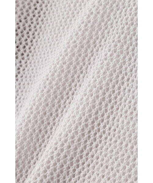 human woman（ヒューマンウーマン）の「◆【ウォッシャブル】テープヤーンメッシュスキッパープルオーバー（ニット/セーター・レディース・ライトグリーン/ネイビー/グレー・MEDIUM）」の9枚目の写真