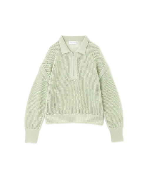 human woman（ヒューマンウーマン）の「◆【ウォッシャブル】テープヤーンメッシュスキッパープルオーバー（ニット/セーター・レディース・ライトグリーン/ネイビー/グレー・MEDIUM）」の20枚目の写真