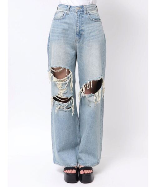 EMODA（エモダ）の「ボールドリップドルーズジーンズ（デニム