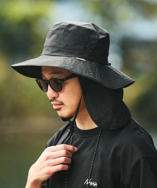 KiU(キウ)の「KiU×FREAK'S STORE/キウ×フリークスストア 別注 UV&RAIN PROTECT HAT プロテクト ハット(ハット・メンズ・ベージュ/ブラック・ONE SIZE)」の15枚目の写真