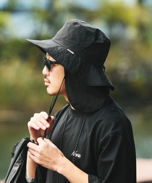 KiU(キウ)の「KiU×FREAK'S STORE/キウ×フリークスストア 別注 UV&RAIN PROTECT HAT プロテクト ハット(ハット・メンズ・ベージュ/ブラック・ONE SIZE)」の16枚目の写真
