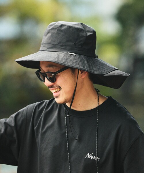 KiU(キウ)の「KiU×FREAK'S STORE/キウ×フリークスストア 別注 UV&RAIN PROTECT HAT プロテクト ハット(ハット・メンズ・ベージュ/ブラック・ONE SIZE)」の21枚目の写真