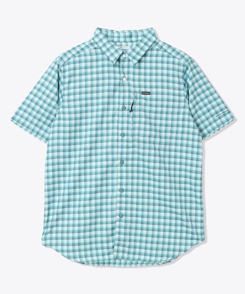 Columbia（コロンビア）の「Columbia／シルバーリッジユーティリティライトノベルティ ショートスリーブ／メンズ／コロンビア／吸湿速乾／UVカット／登山／チェックシャツ／半袖シャツ（シャツ/ブラウス・メンズ・ベージュ/ブルー・L/XL/M/S）」の2枚目の写真