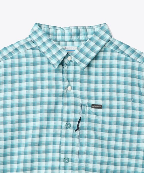 Columbia（コロンビア）の「Columbia／シルバーリッジユーティリティライトノベルティ ショートスリーブ／メンズ／コロンビア／吸湿速乾／UVカット／登山／チェックシャツ／半袖シャツ（シャツ/ブラウス・メンズ・ベージュ/ブルー・L/XL/M/S）」の5枚目の写真