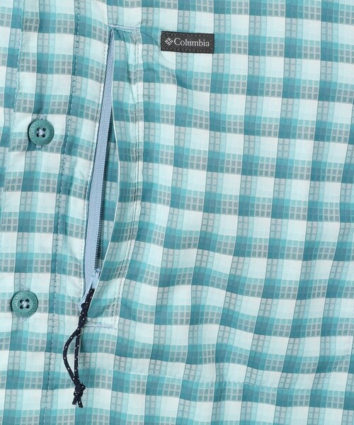 Columbia（コロンビア）の「Columbia／シルバーリッジユーティリティライトノベルティ ショートスリーブ／メンズ／コロンビア／吸湿速乾／UVカット／登山／チェックシャツ／半袖シャツ（シャツ/ブラウス・メンズ・ベージュ/ブルー・L/XL/M/S）」の8枚目の写真