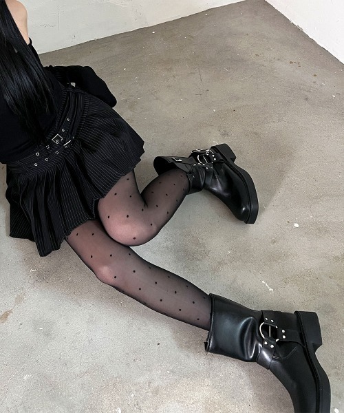 Les Queues de Sardines　はっぱタイツ　フランス　きみどり Les Queues de Sardines タイツ mon oeil vert グリーン（黄緑