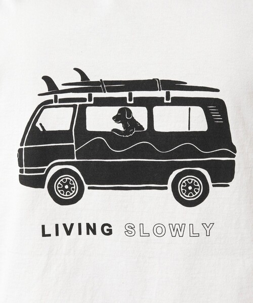 NOLLEY’S（ノーリーズ）の「【STONEWOLD】SLOWLY WAGON バックプリントTシャツ 25SS（Tシャツ/カットソー・メンズ・ホワイト/チャコールグレー/ブルー/グレイッシュベージュ・S/M/L）」の16枚目の写真