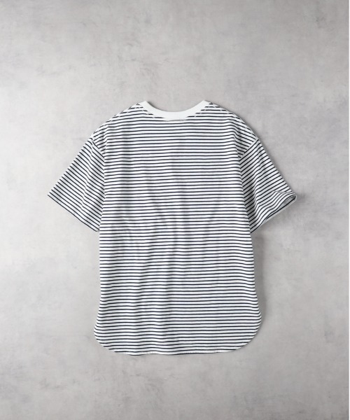 SOMETHING（サムシング）の「【SOMETHING】アネモネパッチワークＴシャツ（Tシャツ/カットソー・レディース・ホワイト×ネイビー・フリー）」の2枚目の写真