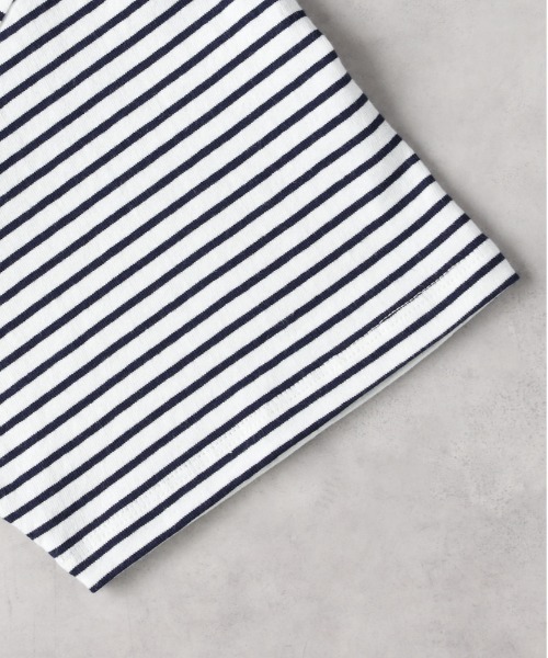 SOMETHING（サムシング）の「【SOMETHING】アネモネパッチワークＴシャツ（Tシャツ/カットソー・レディース・ホワイト×ネイビー・フリー）」の5枚目の写真