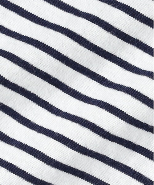 SOMETHING（サムシング）の「【SOMETHING】アネモネパッチワークＴシャツ（Tシャツ/カットソー・レディース・ホワイト×ネイビー・フリー）」の7枚目の写真