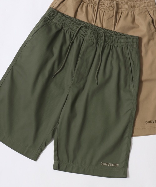 CONVERSE（コンバース）の「CONVERSE/コンバース コットンツイル ロゴ ワンポイント刺繍 無地 カラー ショートパンツ/ショーツ/レディース メンズ（チノパンツ・レディース・ベージュ/チャコール/ブラック/ブルー/サックスブルー/カーキ/グリーン/ピンク/ホワイト/イエロー・M/LL/L）」の5枚目の写真