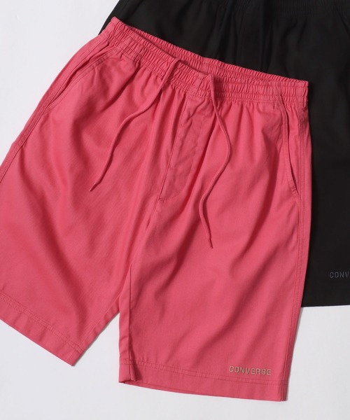 CONVERSE（コンバース）の「CONVERSE/コンバース コットンツイル ロゴ ワンポイント刺繍 無地 カラー ショートパンツ/ショーツ/レディース メンズ（チノパンツ・レディース・ベージュ/チャコール/ブラック/ブルー/サックスブルー/カーキ/グリーン/ピンク/ホワイト/イエロー・M/LL/L）」の10枚目の写真