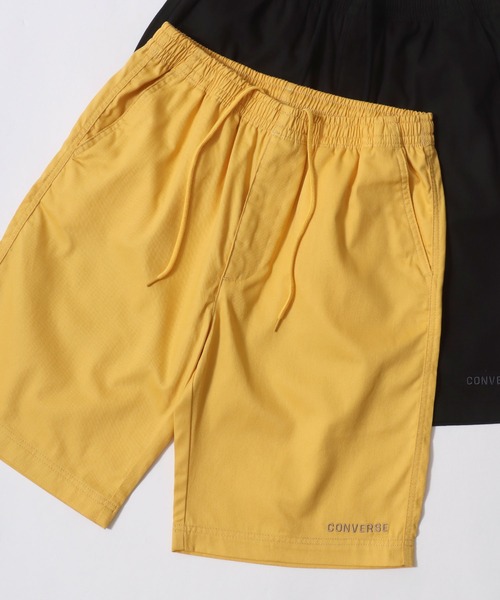 CONVERSE（コンバース）の「CONVERSE/コンバース コットンツイル ロゴ ワンポイント刺繍 無地 カラー ショートパンツ/ショーツ/レディース メンズ（チノパンツ・レディース・ベージュ/チャコール/ブラック/ブルー/サックスブルー/カーキ/グリーン/ピンク/ホワイト/イエロー・M/LL/L）」の9枚目の写真