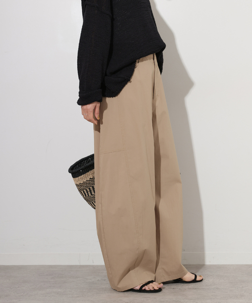 JOURNAL STANDARD relume（ジャーナルスタンダード　レリューム）の「コットンナイロンストレッチクロスパンツ（その他パンツ・レディース・ネイビー/ベージュ・38/36）」の5枚目の写真