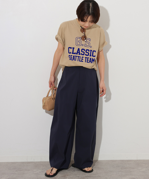 JOURNAL STANDARD relume（ジャーナルスタンダード　レリューム）の「コットンナイロンストレッチクロスパンツ（その他パンツ・レディース・ネイビー/ベージュ・38/36）」の7枚目の写真